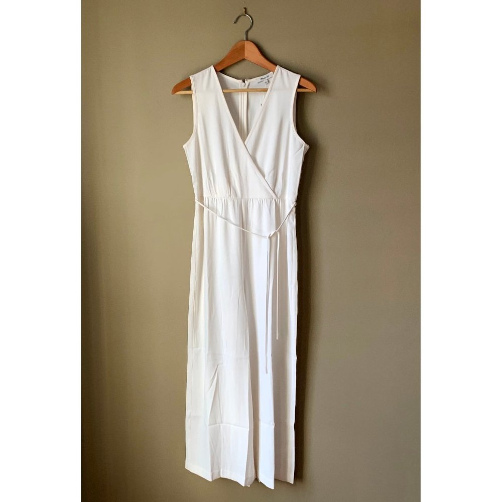 Madewell Tie-Waist Wide-Leg Wrap Jumpsuit Size 2